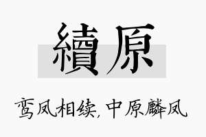 续原名字的寓意及含义