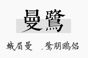 曼鹭名字的寓意及含义