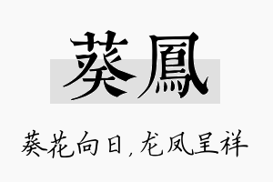 葵凤名字的寓意及含义