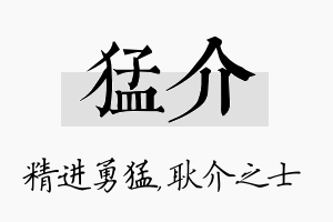 猛介名字的寓意及含义