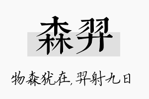 森羿名字的寓意及含义