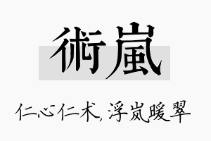 术岚名字的寓意及含义