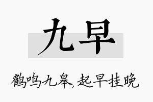 九早名字的寓意及含义