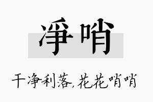 净哨名字的寓意及含义