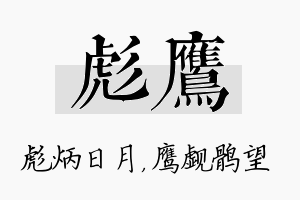 彪鹰名字的寓意及含义