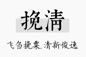 挽清名字的寓意及含义