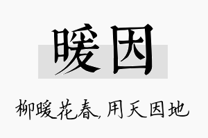 暖因名字的寓意及含义