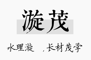 漩茂名字的寓意及含义