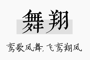 舞翔名字的寓意及含义