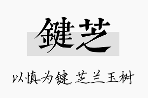 键芝名字的寓意及含义