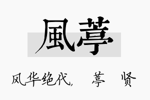 风葶名字的寓意及含义