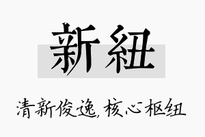 新纽名字的寓意及含义