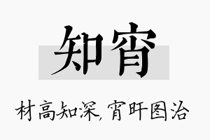 知宵名字的寓意及含义