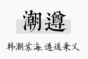 潮遵名字的寓意及含义