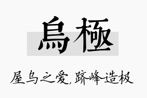 乌极名字的寓意及含义