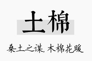 土棉名字的寓意及含义