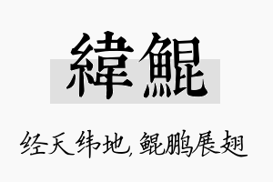 纬鲲名字的寓意及含义