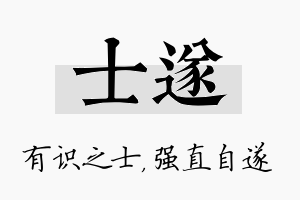 士遂名字的寓意及含义