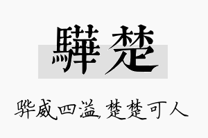 骅楚名字的寓意及含义