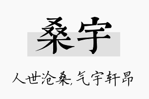 桑宇名字的寓意及含义