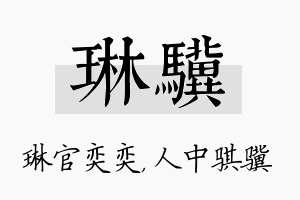 琳骥名字的寓意及含义