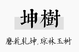 坤树名字的寓意及含义