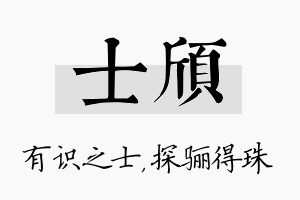 士颀名字的寓意及含义