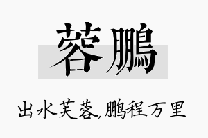 蓉鹏名字的寓意及含义