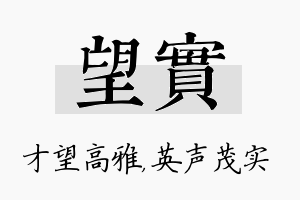 望实名字的寓意及含义