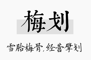 梅划名字的寓意及含义