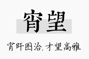 宵望名字的寓意及含义