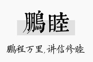 鹏睦名字的寓意及含义