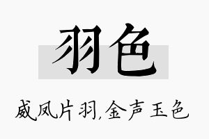 羽色名字的寓意及含义