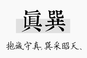 真巽名字的寓意及含义