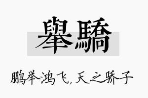 举骄名字的寓意及含义