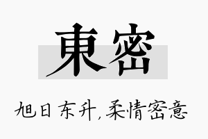 东密名字的寓意及含义