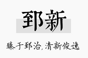 郅新名字的寓意及含义