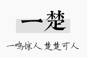 一楚名字的寓意及含义