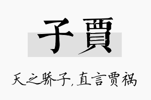 子贾名字的寓意及含义