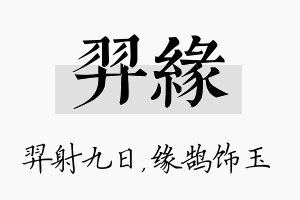 羿缘名字的寓意及含义