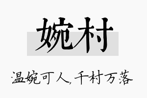 婉村名字的寓意及含义