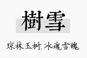 树雪名字的寓意及含义