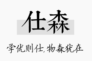 仕森名字的寓意及含义