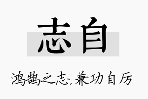 志自名字的寓意及含义