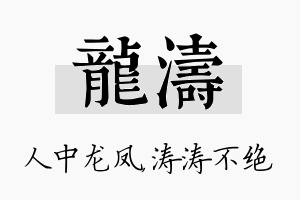 龙涛名字的寓意及含义