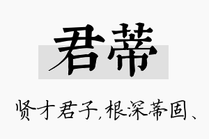 君蒂名字的寓意及含义