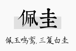 佩圭名字的寓意及含义