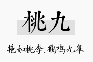 桃九名字的寓意及含义