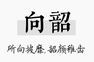 向韶名字的寓意及含义