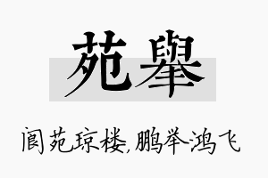 苑举名字的寓意及含义